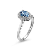 Blue Topaz & Diamond Ring - Dracakis Jewellers